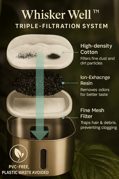 Whisker Well™ Triple-Filtration Fountain